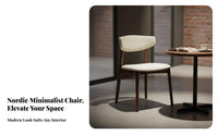 Upholstered Wooden Side Chair Nordic aesthetic Dining Seat Minimalist Design Home Furniture for Small Space Dwellers, Families, Kitchen, Cafe, Living Room