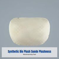 Synthetic Bio-Fiber Car Headrest Pillow, Suede Neck Support, Universal, Ergonomic, Four Seasons