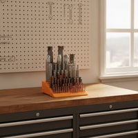 Tool Storage Box with Perforated Top Tiered Machining Tool Organizer Organized for Machinists