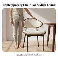 Light Luxury Design Modern Curved Back Chair Ergonomic Backrest Modern Side Chair Sturdy Construction Contemporary Upholstered Seat Versatile Design for Cafe Owners, Interior Designers, Homeowners, Restaurant, Hotel, Living Room, Home Office