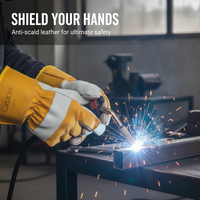 Cowhide Welding Gloves Heat Resistant Industrial Safety Work Gloves