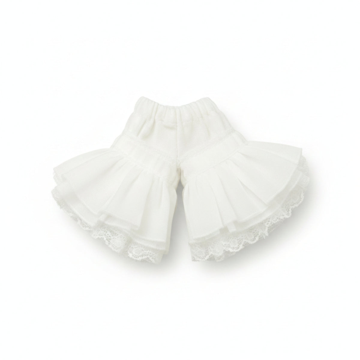 Layered Translucent Bloomer Skirt Lightweight Ruffled Bloomer Shorts Elastic Waistband