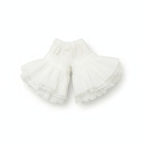 Layered Translucent Bloomer Skirt Lightweight Ruffled Bloomer Shorts Elastic Waistband