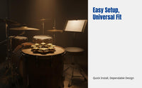 Drum Hi-Hat Jingle Cymbal, Brass Percussion Accessory, Decorative Sound, Single/Double Tier, ABS Material