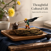Chinese Style Micro Landscape Ornaments with Ancient Figures and Mountain Bonsai