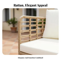 4-Piece Woven Seating Group Waterproof Outdoor Furniture Weather Resistant Patio Furnishing for Garden aficionados, Families, Backyard, Deck, waterside