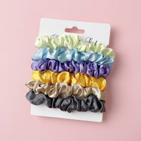Large Scrunchies for Women, Satin Scrunchie Set for, Handmade Ponytail Holders with Thin Elastic Ties, Cute Accessories for Bun, High