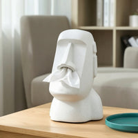 Moai Tissue Holder Decorative Statue Tissue Box Playful for Living Room