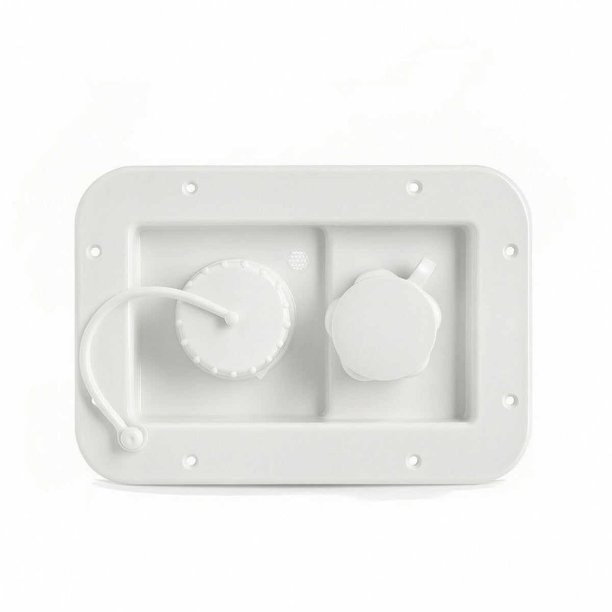Twin Water Inlet Lightweight RV Water Inlet with Check Valve Polypropylene