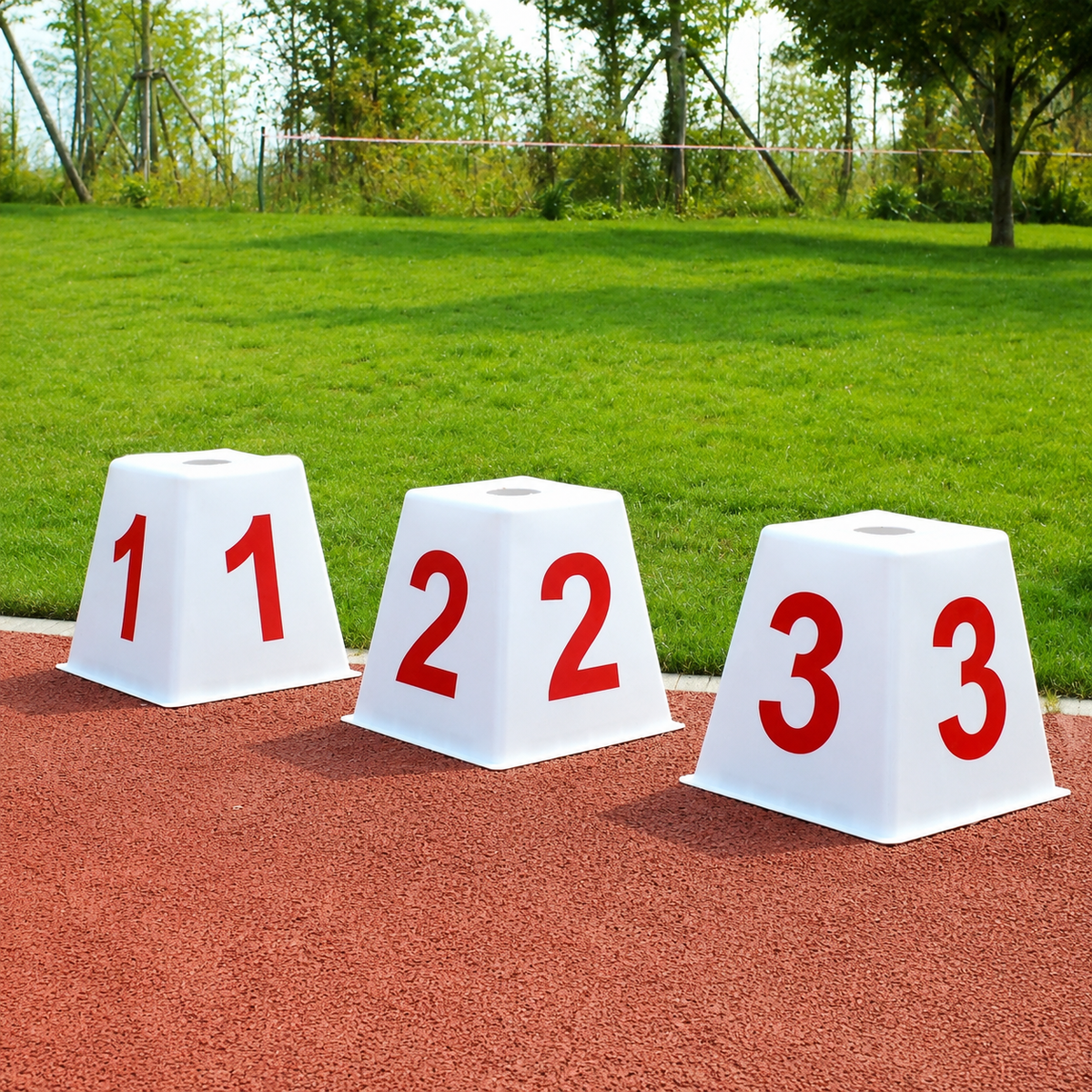 Color Cone, Marker Cone, Lane Marker, Track and Field Equipment, Sports Day, Sprint Race, Plastic, Set of 8