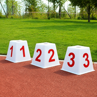 Color Cone, Marker Cone, Lane Marker, Track and Field Equipment, Sports Day, Sprint Race, Plastic, Set of 8