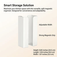 Refrigerator Organizer for Families, Wall Mounted Kitchen Tissue and Split Wet Wipe Dispenser