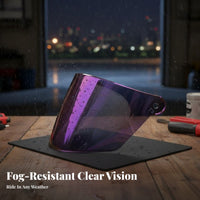 Anti-Fog Helmet Visor All-Season Motorcycle Helmet Lens Sun Protection Universal Face Visor HD Vision