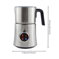 900 Ml Electric Milk Frother Pouring Spout Stainless Steel Milk Frother Black Handle Small Appliance Round Control Panel