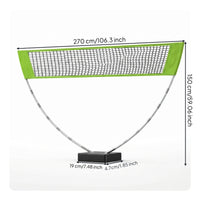 Freestanding Foldable Badminton Net Set Storage Bag Portable Badminton Net