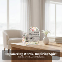 Heart-Shaped Acrylic Ornament Thank Thoughtful Present Acrylic Heart Ornament Inspiring Words Sentimental Message Keepsake for Mom, Therapists, Office
