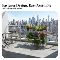 Stainless Steel Flower Rack Rustproof Multi-Tier Plant Shelf Rust-Resistant Stepped Stand for Florists, Gardeners, Balcony, Outdoor, Patio