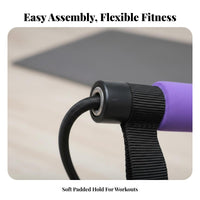 3-Section Pilates Stick Multi-Functional Pilates Bar Kit Exercise Bar with Elastic Bands Multifunctional for Home Gym, Travel
