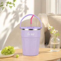 Thermal Jug with Straw Large Capacity Water Bottle with Wide Mouth Vessel for