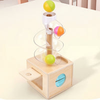 Wooden Ball Tracker Montessori Ball Drop Toy Developmental for Playroom, Nursery