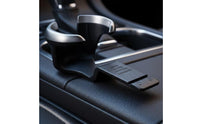 Silver-Toned Dashboard Cup Holder Insert Hard-Wearing Cup Holder with Mounting Stem Integrated Wear Resistant