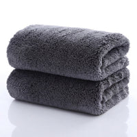 Thick 500GSM Microfibre Cloth, 40cm x 40cm Car Drying Towel with Serged Edges, Absorbent Coral Fleece for Car Washing and General Cleaning