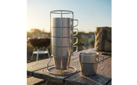 4 Cups Double Insulated Mug Heat-Resistant Stainless Steel Mug Mirror Finish Stainless Steel Cup for Barbecue