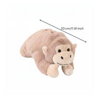 Large Capacity Gorilla Soft Writing Instrument Case Zipper Closure Soft Gorilla Stationery Bag Monkey Plushie Pouch for Students, School, Office
