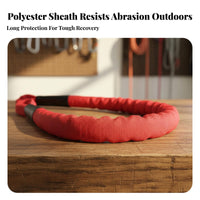 High Tensile Strength sturdyDuty Tow Rope long-lasting Vehicle Towing Kit Reinforced Loops Recovery Strap Storage Bag Included for off-highway-pavement lovers, pickup Owners, Suv operators, Emergency Situations, Mudding, extractdoor excursions