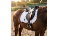 Padded Quilted Saddle Pad Textured Contoured Saddle Pad Bound Border Riding Gear Extra Cushioning