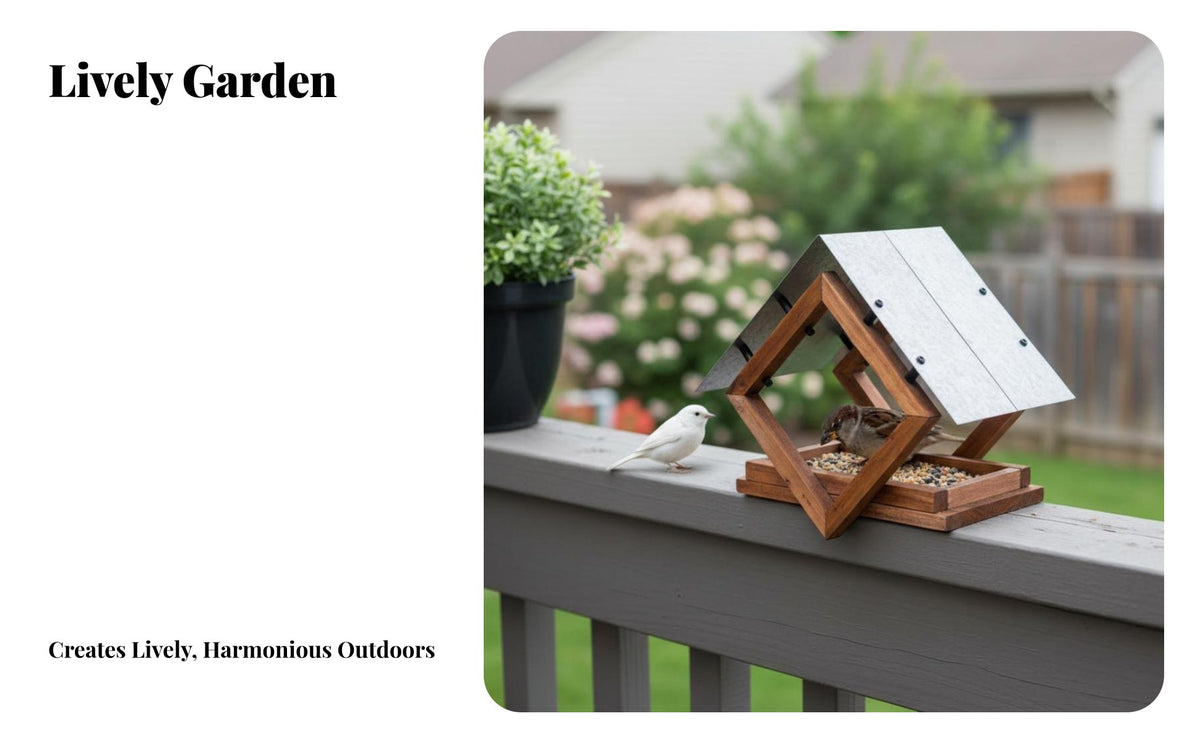 Hanging Balance Feeder Balanced pendulum Design avian Food Holder Wrought Iron Craft Garden Accessory for Families, Seniors, Backyard, Patio, Balcony