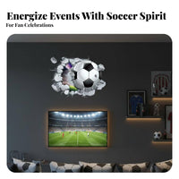Dimensional Sport Wall Sticker Removable Stadium View Wall Sticker Auto Peel and Stick for Children, Bedroom