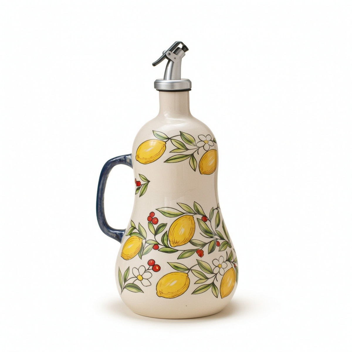 Ceramic Oil Dispenser Bottle Ergonomic Oil Dispenser with Handle Container Long-Lasting Modern for Home Cooks, Kitchen