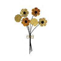 Iron Flower Bouquet Wall Art Atmospheric Metal Bouquet Wall Hanging Ready to Hang Dimensional Floral Art for Office