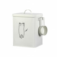 With Scoop Metal Pet Food Storage Container Simple Design Proof Pet Kibble Container Resistant Dog Food Container Easy to Clean for Feline Owners, Home