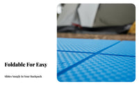 Moisture-Proof Foldable Egg-Crate Texture-Crate Mattress Lightweight Accordiondesign Foam Pad Waterproof Camping Mat Thermal Insulation for Campers, Backpackers, Hikers, Tent Use, Restping, Backpacking, Picnicking