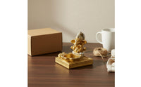 Resin Craft Thai Ganesha Tealight Holder Spiritual Gift Ganesha Candle Holder Zen Decor Religious Figurine Gold Finish for Altar