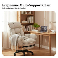 Reclinable Reclining Gaming Chair with Footrest 360-Degree Swivel Ergonomic Recliner with Footrest Head and Lumbar Support Office Furniture for Students, Gamers, Telecommute Workers, Bedroom, Study Room