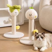 Stable Cat Scratching Post with Toy Sturdy Sisal Scratching Post Padded Pet Furniture Interactive for Cats, Kittens, Small Apartments, Living Room