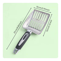 Sturdy Stainless Steel Feline Litter Scoop Fast Sifting Feline Litter Scoop Comfortable Handle