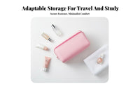 Silic Single Makeup Bag Waterproof Silic Single Cosmetic Pouch Simple to Clean Portable Toiletry Case for Women, Adults, Daily Use, Washroom