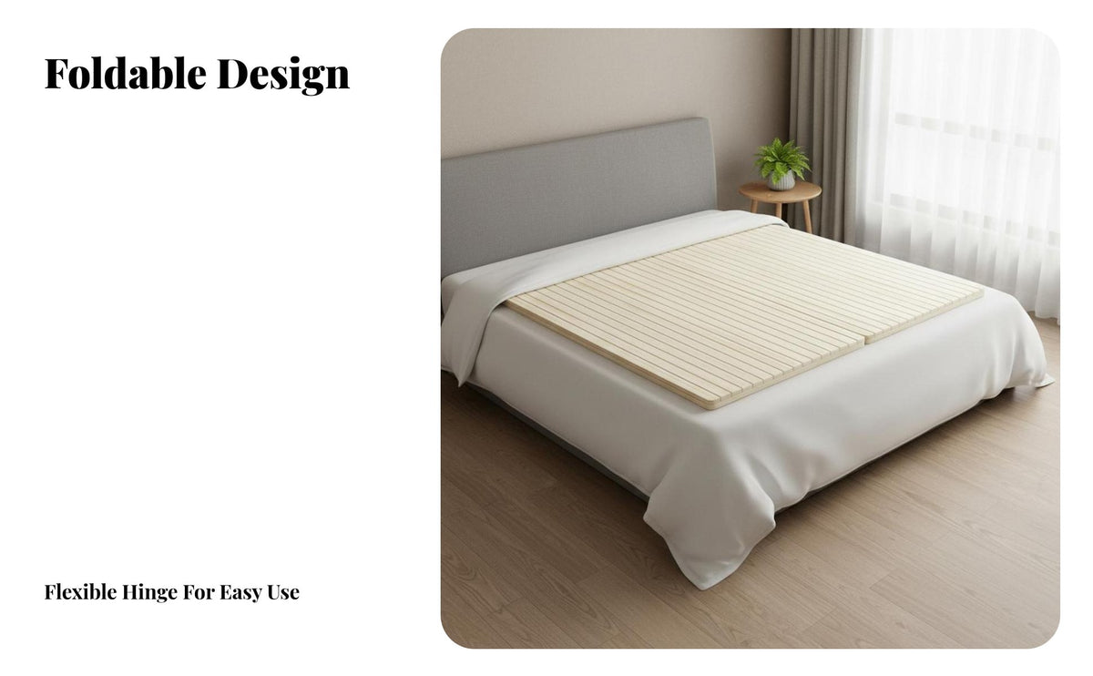Foldable Slatted Bed Board sturdyDuty Bunkie Board Prevents Sagging Mattress Foundation for Homeowners, Children, on Base Beds, Guest Room, Dormitory