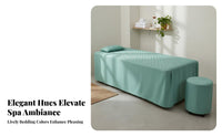 4 Pieces All-Season Use Beauty Bed Cover Set with Face Hole Super Soft Material 4-Piece Massage Table Sheet Set for Estheticians