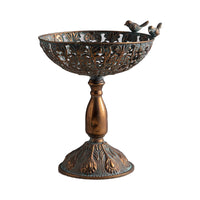 Antique Copper Iron High-Foot Fruit Tray Decorative Ornament