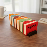 Expandable Base Desktop Instant Photo Album Desktop Mini Photo Organizer for Office, Bookshelf