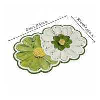 Water Absorbent Flower Shaped Bath Mat Soft & Comfortable Floral Bathroom Rug Easy to Clean Soft Flower Mat Long-Lasting