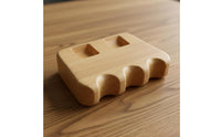 3-Hole Cue Rest Space-Saving Beech Wood Cue Simple Setup Construction Holder