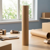 Kraft Paper Tube Round Packaging Pressure-Resistant Thick-Walled Tube for Express Shipping Multi-Size Cuttable Hard Paper Tube