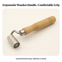 Metal Rolling Head Leather Seam Roller Visible Grain Leather Roller Groove Rings Mirror Finish