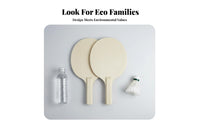 Wooden Paddleball Racket Indoor Outdoor Use Unpainted Wood Paddle Thickened Design Wooden Beach Paddle Set for Students, Beginners, Backyard, Park